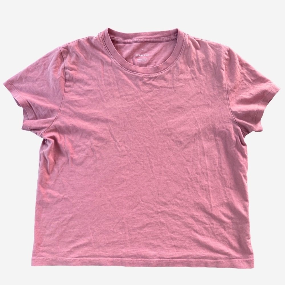 Everlane Dusty Rose Box-Cut Short Sleeve Tee
